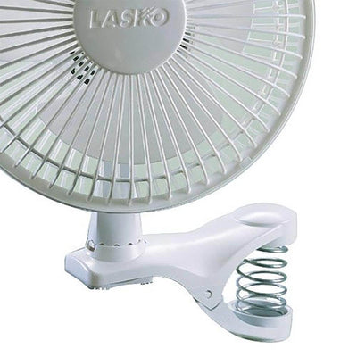 Lasko 6 inch 2 Speed Portable Home Office Personal Clip On Fan, White (3 Pack)