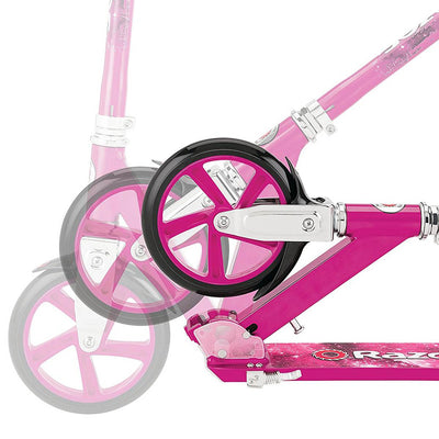 Razor A5 Lux Folding Kick Scooter with Kickstand, Pink (Open Box)