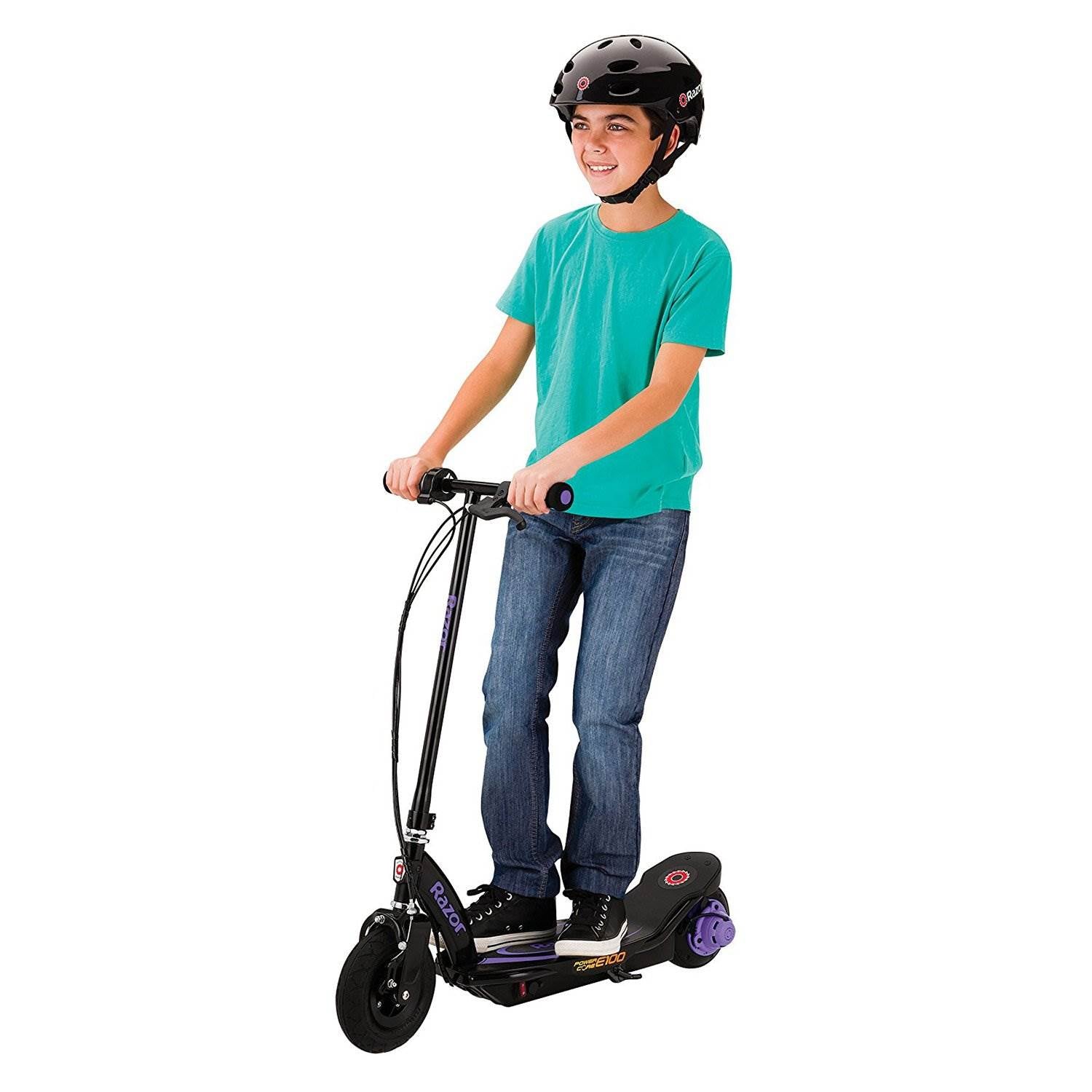 Razor Power Core E100 Electric Hub Motor Scooter, Purple (Certified Refurbished)