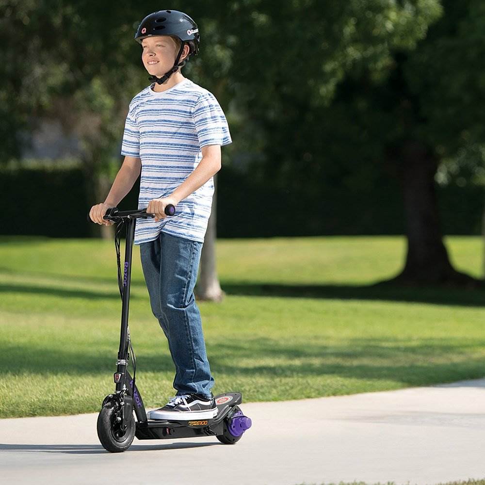 Razor Power Core E100 Electric Hub Motor Scooter, Purple (Certified Refurbished)