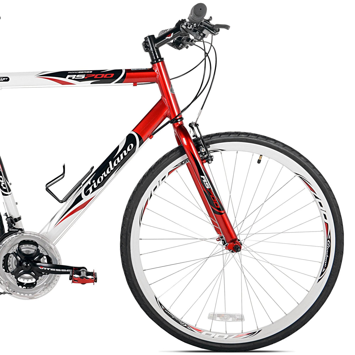 Giordano RS700 25" 700c 21 Speed Flat Bar Men's Road Bike 5' 9"+ (For Parts)