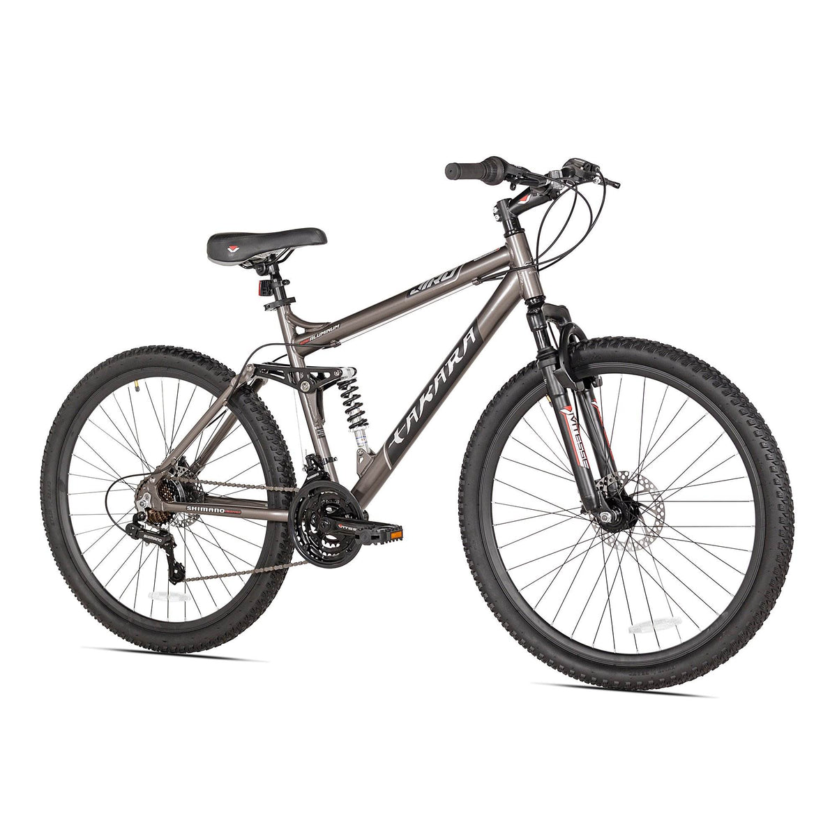 Takara Jiro Dual-Suspension 21-Speed 27.5" Tire Mountain Bike, Gray (Damaged)