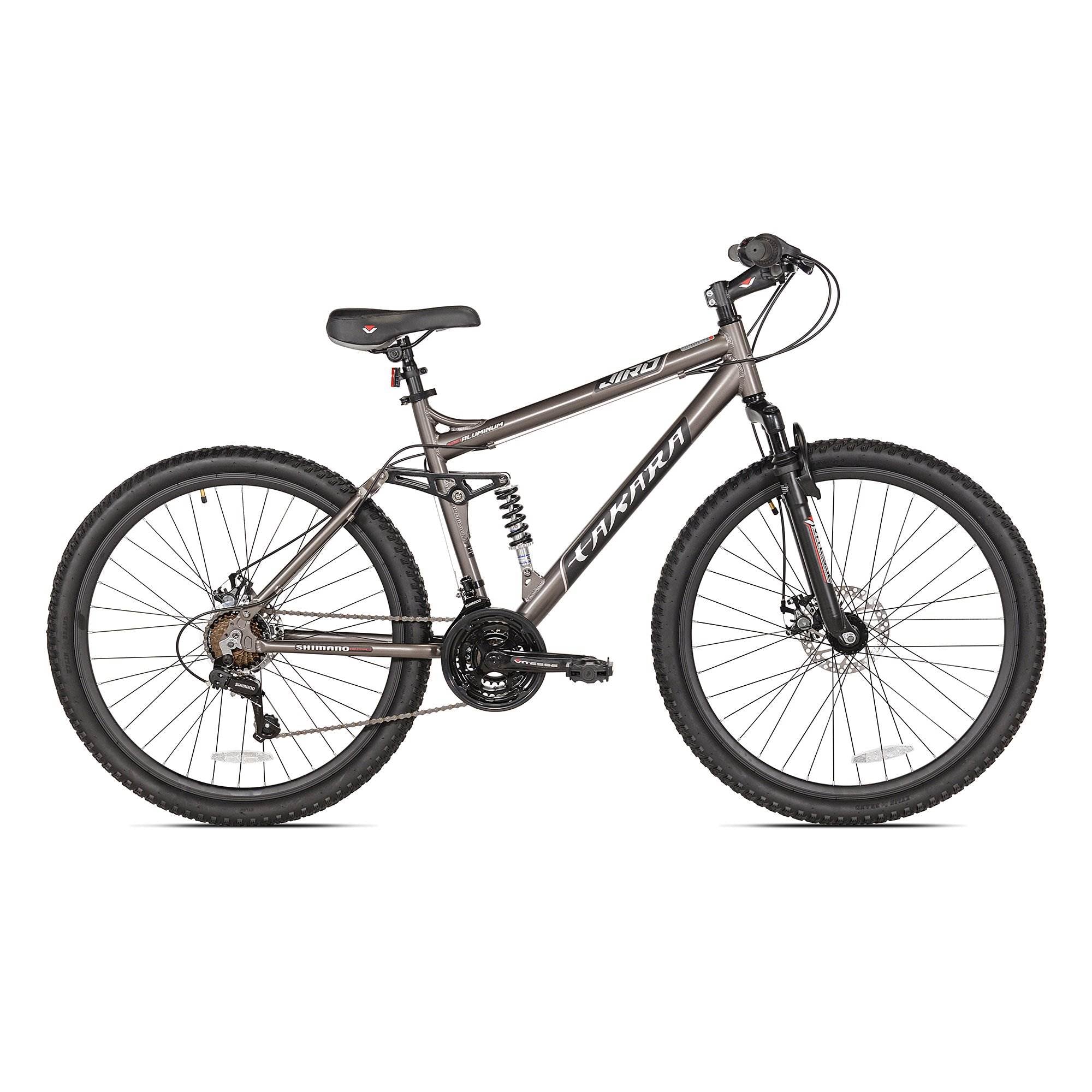 Takara Jiro Dual-Suspension 21-Speed 27.5" Tire Mountain Bike, Gray (Damaged)