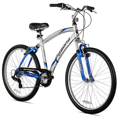 Northwoods Pomona 26" Men's 7 Speed Dual Suspension Bike, Blue (Open Box)
