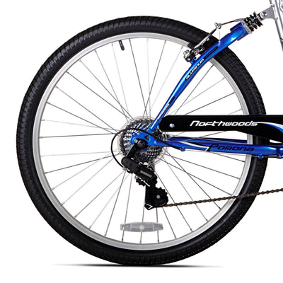 Northwoods Pomona 26" Men's 7 Speed Dual Suspension Bike, Blue (Open Box)