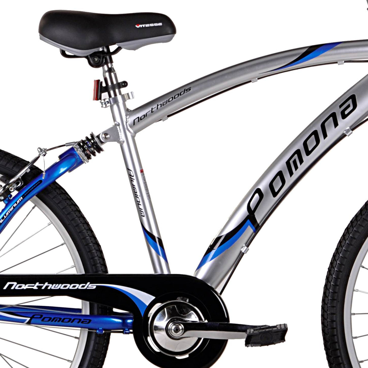 Northwoods Pomona 26" Men's 7 Speed Dual Suspension Bike, Blue (Open Box)