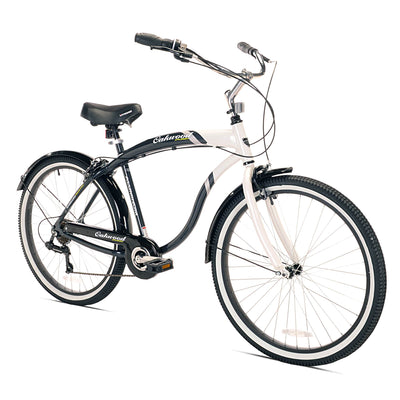 Oakwood Men's 26" White Wall Tire Cruiser Bike w/ 7 Speed Gear Shift (Open Box)