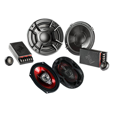 Polk Audio 6.5" 300W 2-Way Component Speakers w/ Boss 6x9" 3-Way 400W Speakers