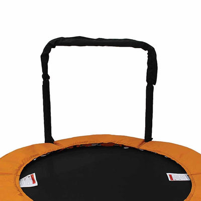 JumpKing 48" Bouncer Kids Mini Small Trampoline with Handrail, Orange (Open Box)