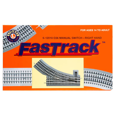 Lionel O-Gauge Fastrack Manual Right Hand Switch Track Piece w/ Curve (Open Box) - VMInnovations