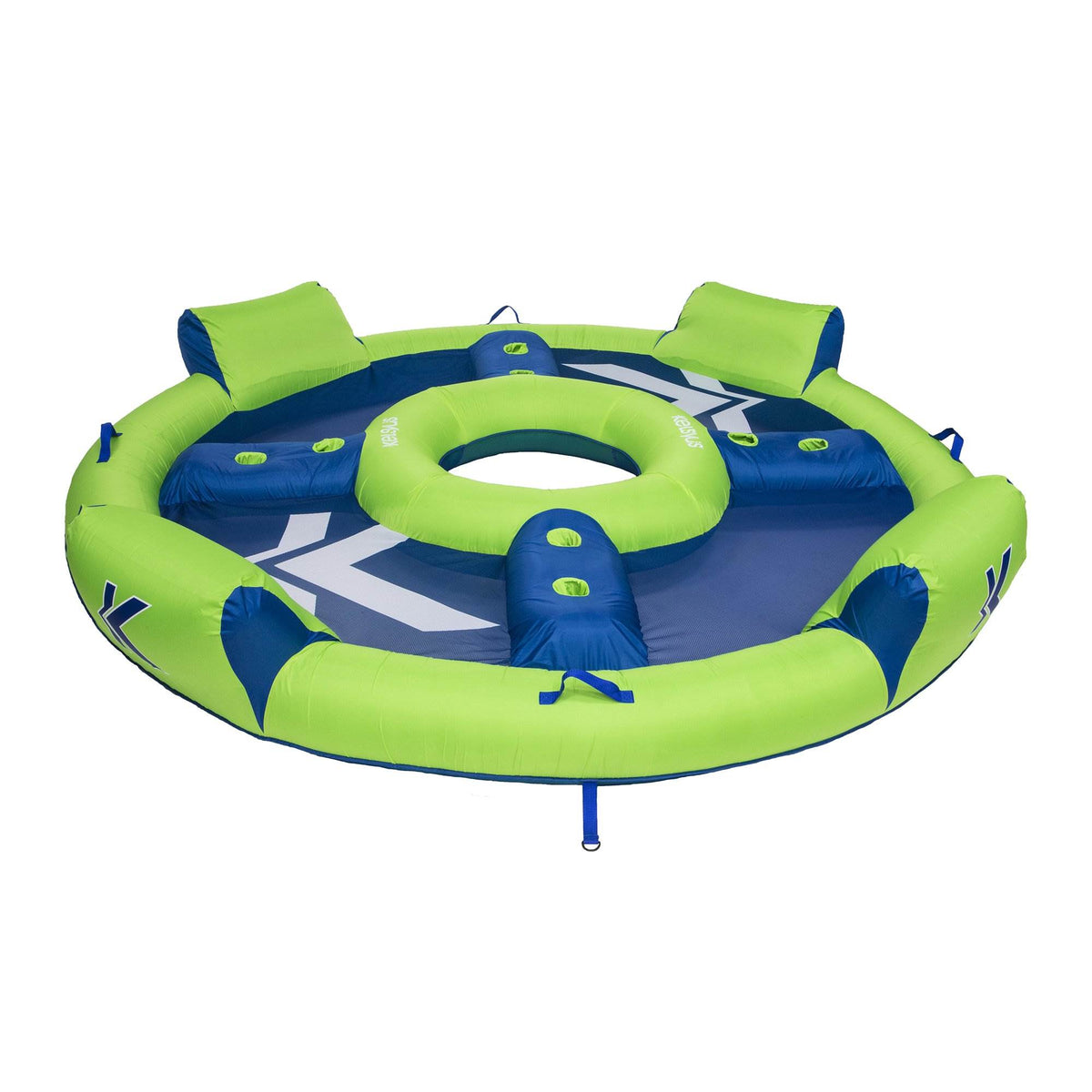 Kelsyus Big Nauti 4-Person Inflatable Pool Float Tube Raft, 80108 (Open Box)