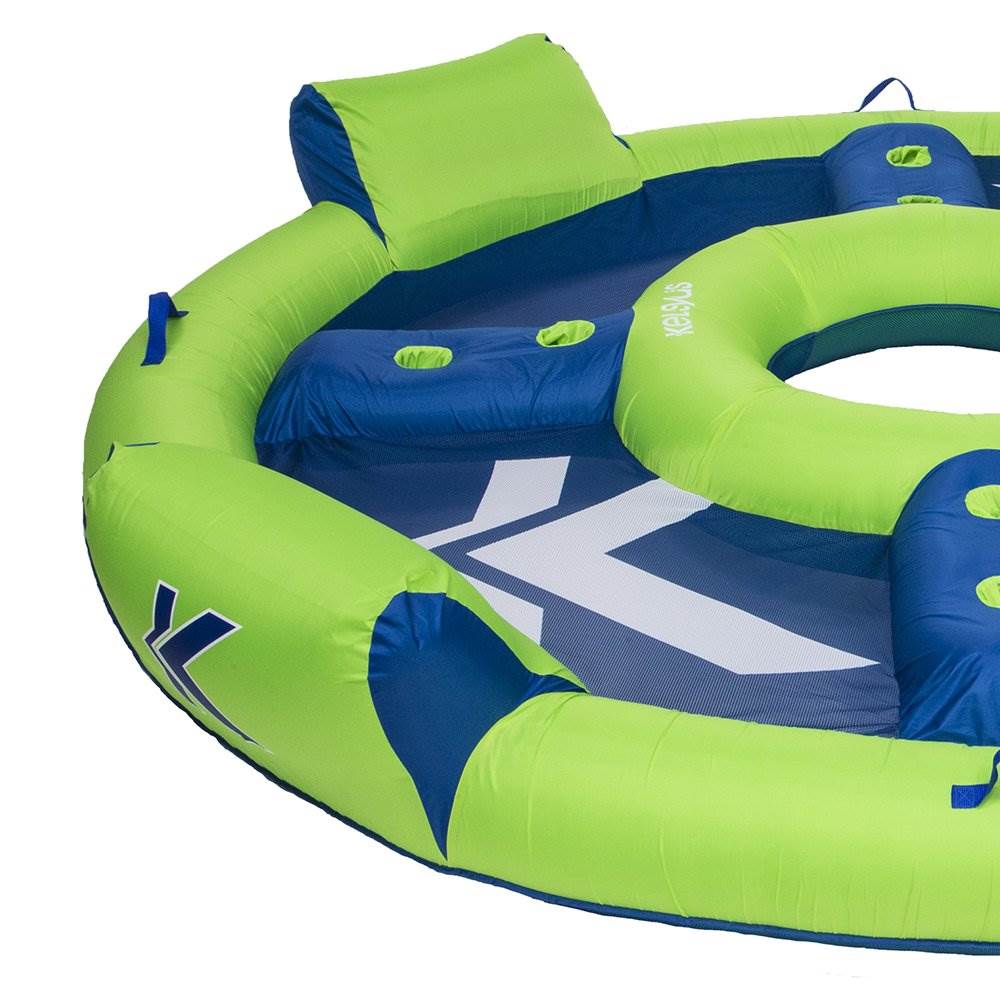 Kelsyus Big Nauti 4-Person Inflatable Pool Float Tube Raft, 80108 (Open Box)
