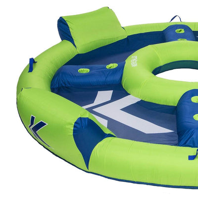 Kelsyus Big Nauti 4-Person Inflatable Pool Float Tube Raft, 80108 (Open Box)