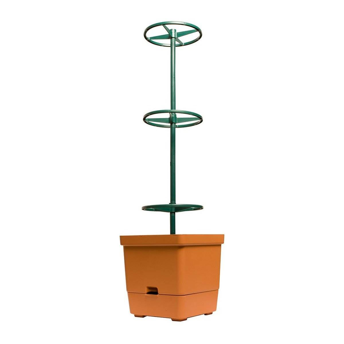 Hydrofarm Self Watering Tomato Tree Planter with 3' Sturdy Frame Tower (4 Pack)