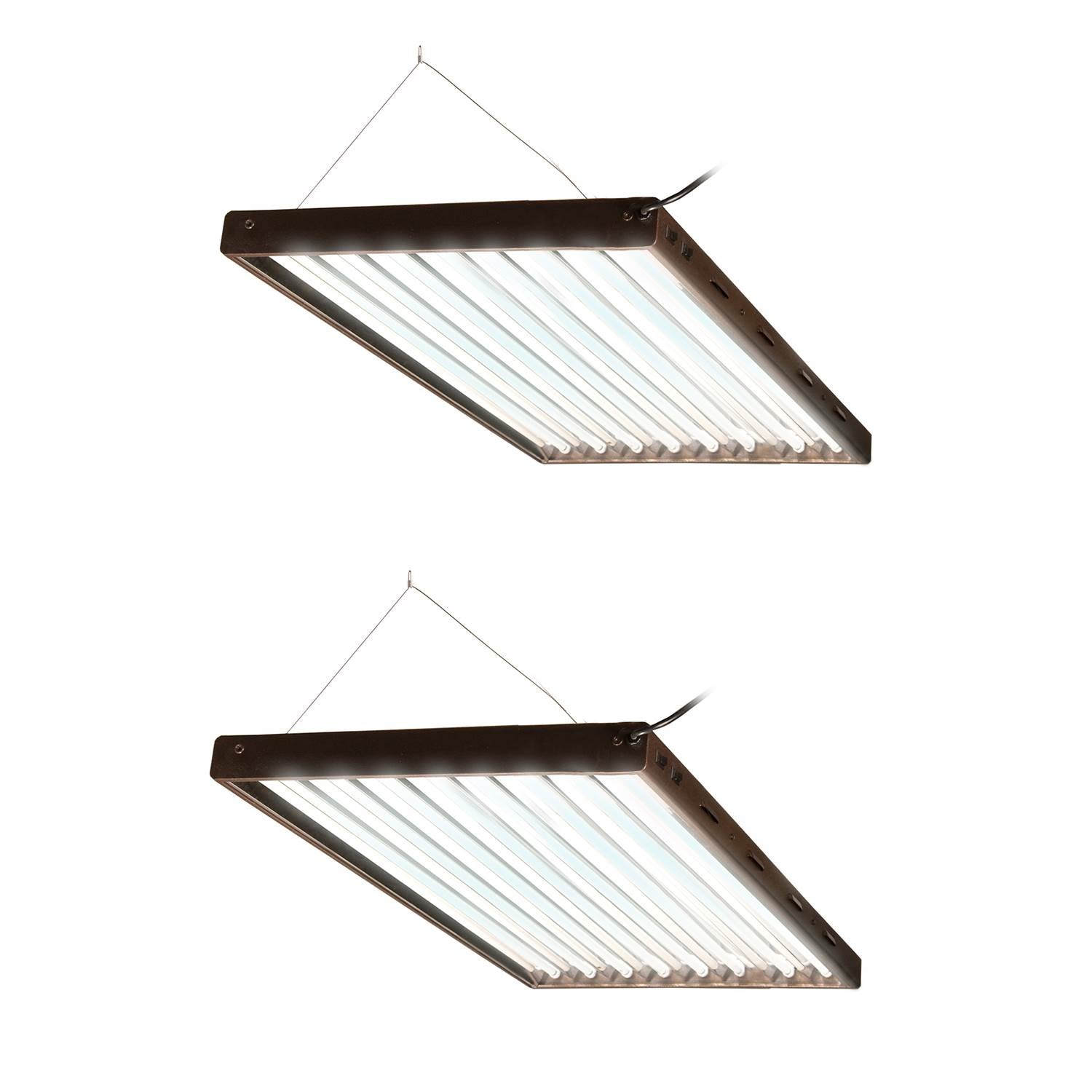 Hydrofarm Agrobrite Designer FLP48 4 Foot T5 8 Tube 432W Grow Light (2 Pack)