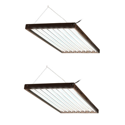 Hydrofarm Agrobrite Designer FLP48 4 Foot T5 8 Tube 432W Grow Light (2 Pack)