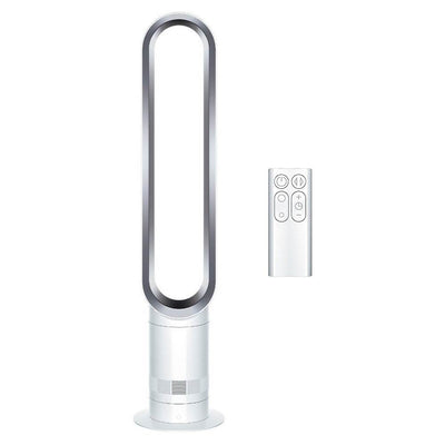 Dyson AM07 40" Bladeless Tower Fan + Remote, White/Iron | Open Box