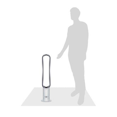 Dyson AM07 40" Bladeless Tower Fan + Remote, White/Iron | Used