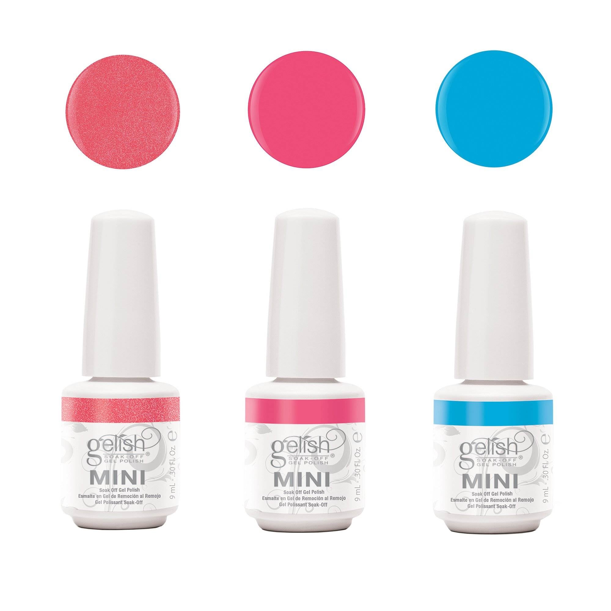 Gelish Mini Selfie 9 mL Bottle Soak Off Gel Nail Polish Set (3 Pack)(Open Box)
