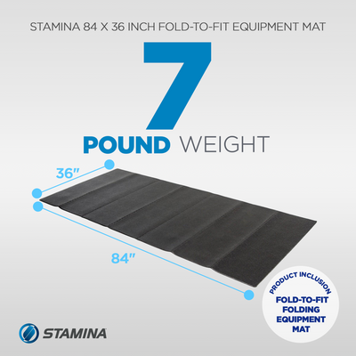 Stamina 84 x 36 Inch Fold-To-Fit Home Gym Fitness Exercise Foam Equipment Mat - VMInnovations