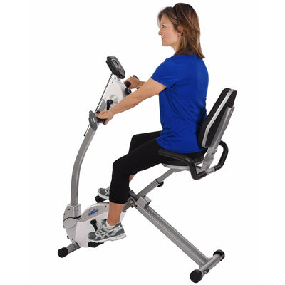 Stamina Products Recumbent Indoor Cardio Exercise Bike with Upper Body Exerciser