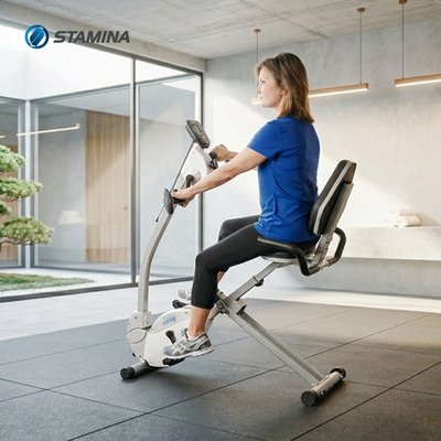 Stamina Products Recumbent Indoor Cardio Exercise Bike with Upper Body Exerciser - VMInnovations
