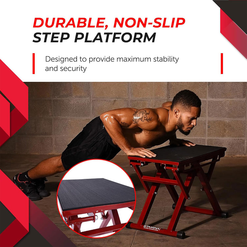 Stamina X 12-24" Adjustable Jump Plyometrics Plyo Fitness Exercise Box(Open Box)