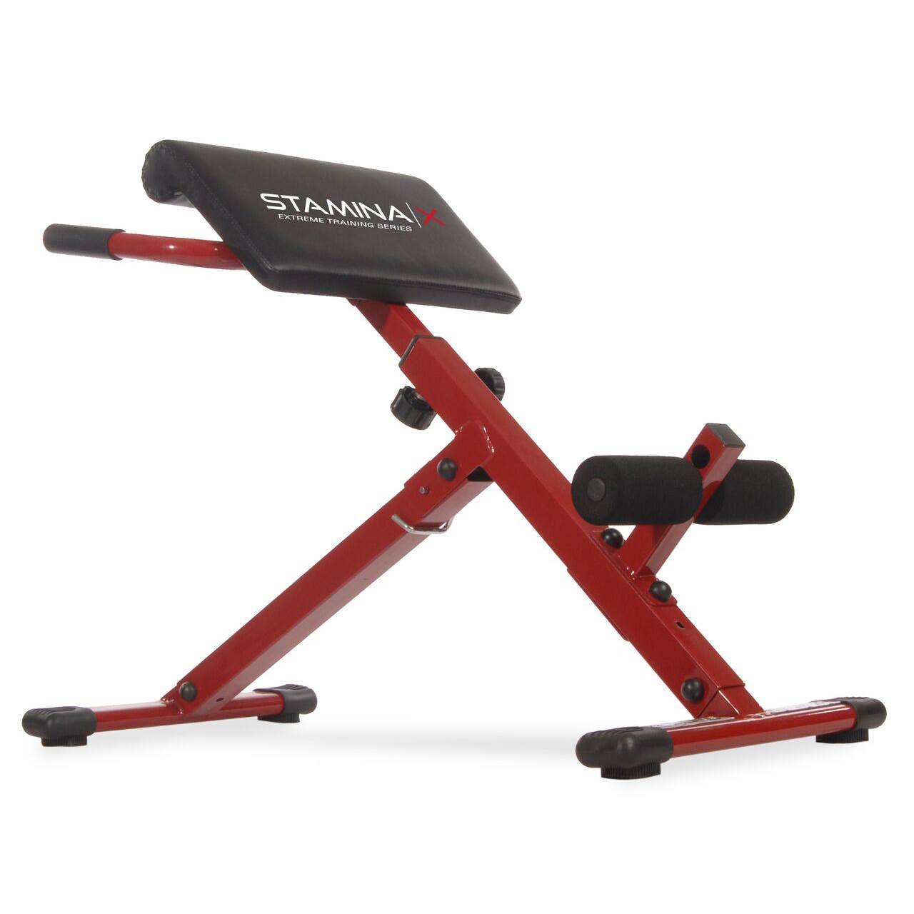 Stamina X Adjustable Ab Back Core Strength Exercise Fitness Hyperextension Bench - VMInnovations