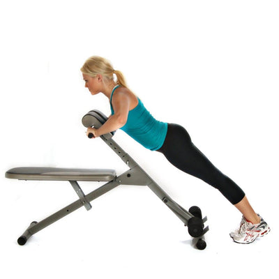 Stamina Ab Hyper Core Adjustable Decline Workout Exercise Bench Pro (Open Box)