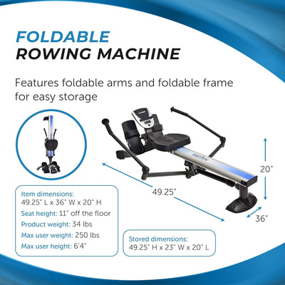 Stamina BodyTrac Glider Cardio Exercise Fitness Rower Rowing Machine (Open Box)