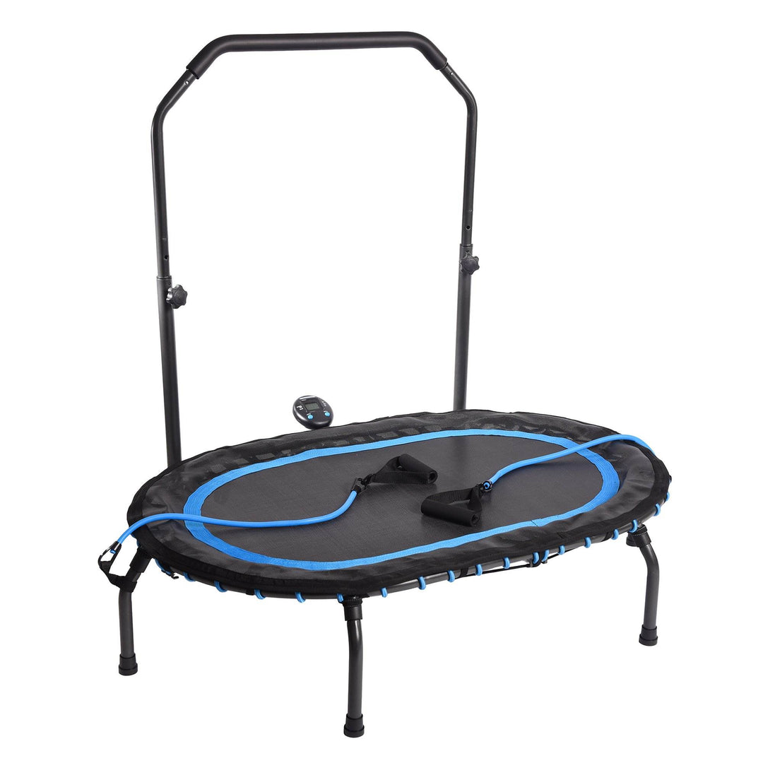 Stamina InTone Oval Fitness Trampoline for Cardio with Handlebars (Open Box) - VMInnovations