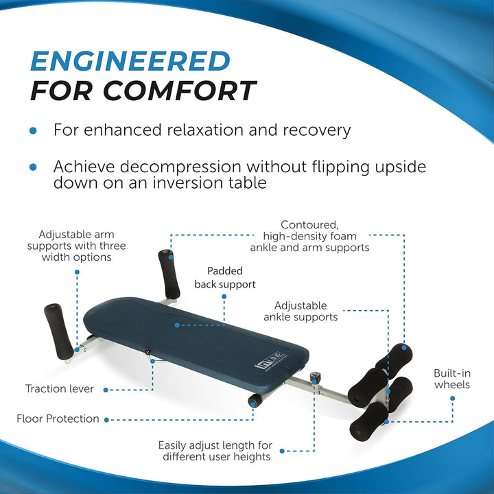 Stamina Products InLine Traction System Joints and Back Stretch Bench, Blue Gray