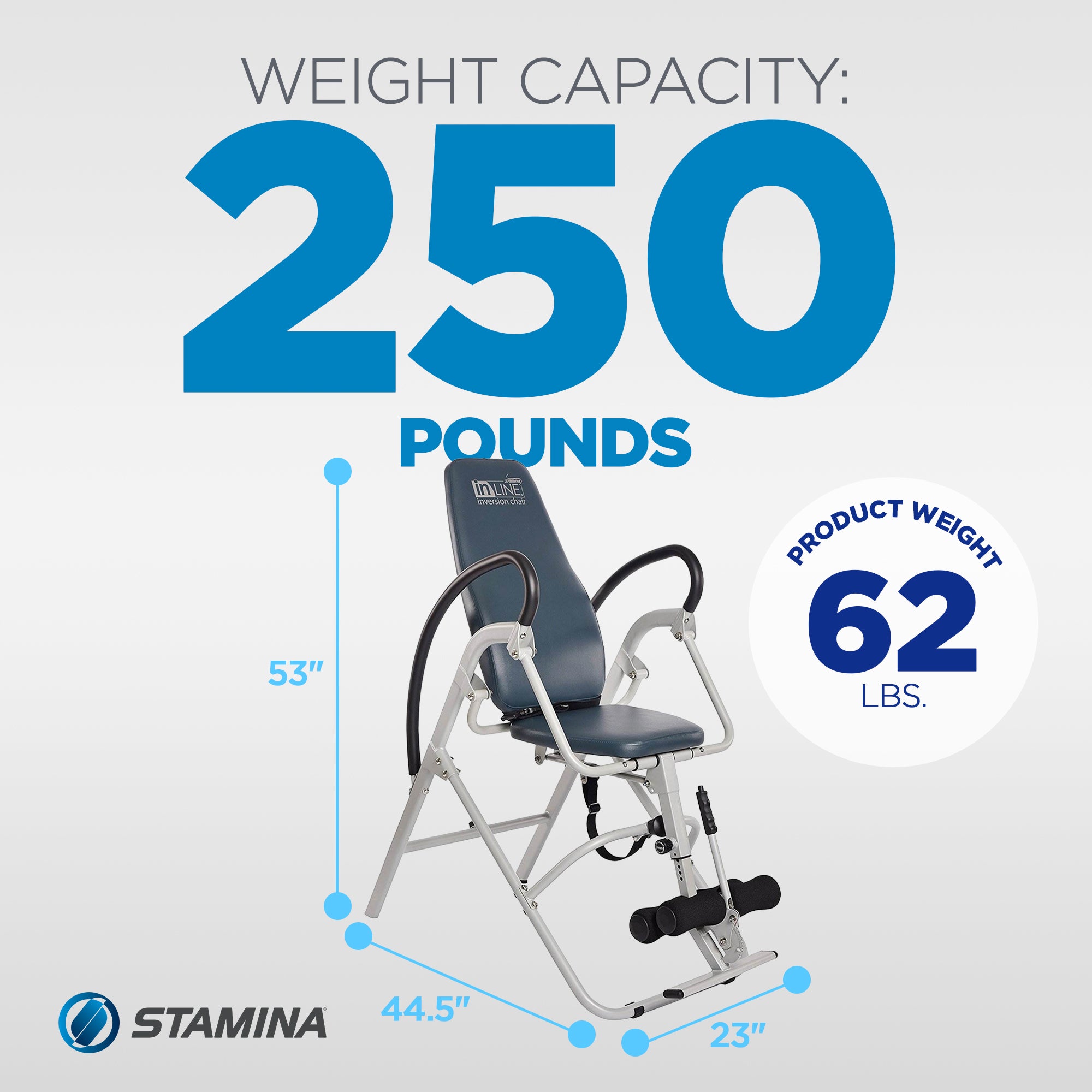 Stamina InLine Gray Back Pain Relief Seated Inversion Therapy Table Chair | 1550