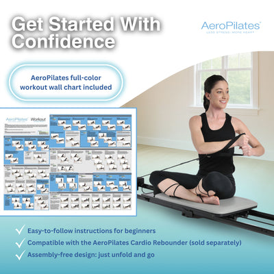 Stamina AeroPilates 287 Folding Pilates Workout Reformer Machine | (Open Box) - VMInnovations