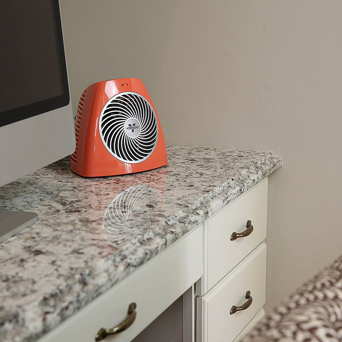 Vornado 750 Watt Small Cool Touch Electric Space Heater, Orange (Open Box)