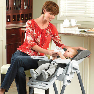 Chicco Ultra-Slim Folding Single Pad Reclining Polly Highchair, Orion (Open Box)