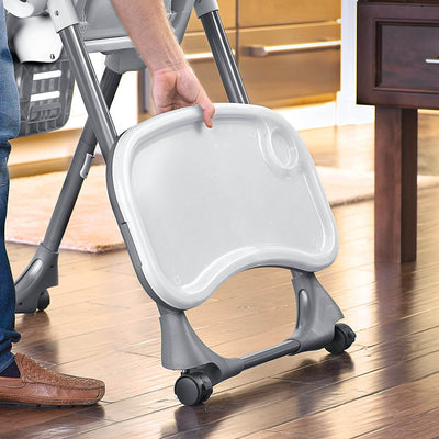 Chicco Ultra-Slim Folding Single Pad Reclining Polly Highchair, Orion (Open Box)