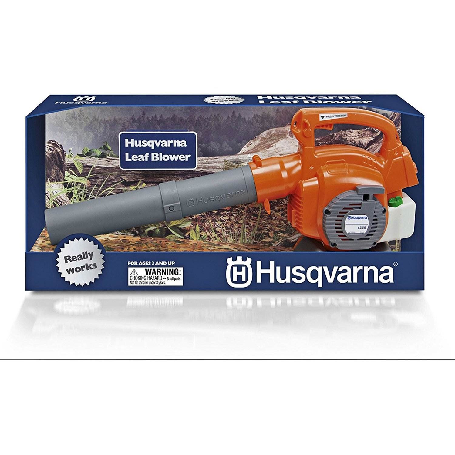 Husqvarna 125B Kids Toy Battery Operated Leaf Blower w/ Real Actions (Open Box) - VMInnovations
