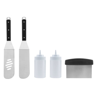 Grill Boss Edge 79870GB 5 Piece Outdoor Griddle Tool Set w/ 2 Spatulas & Scraper