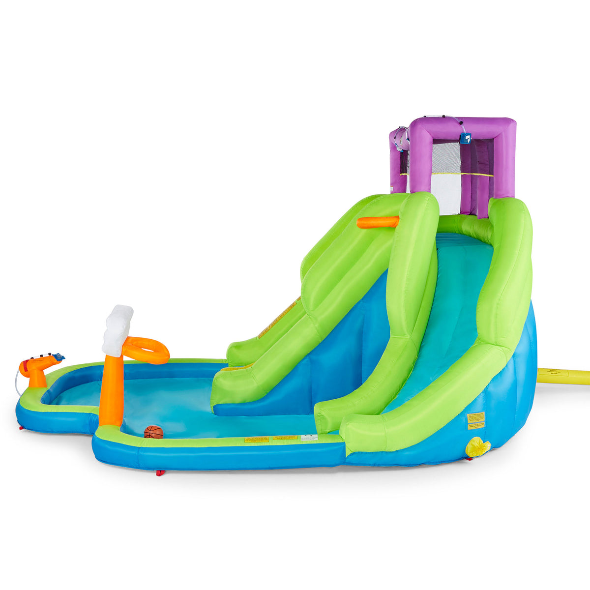 Kahuna Triple Blast Outdoor Inflatable Splash Pool Backyard Water Slide (Used)