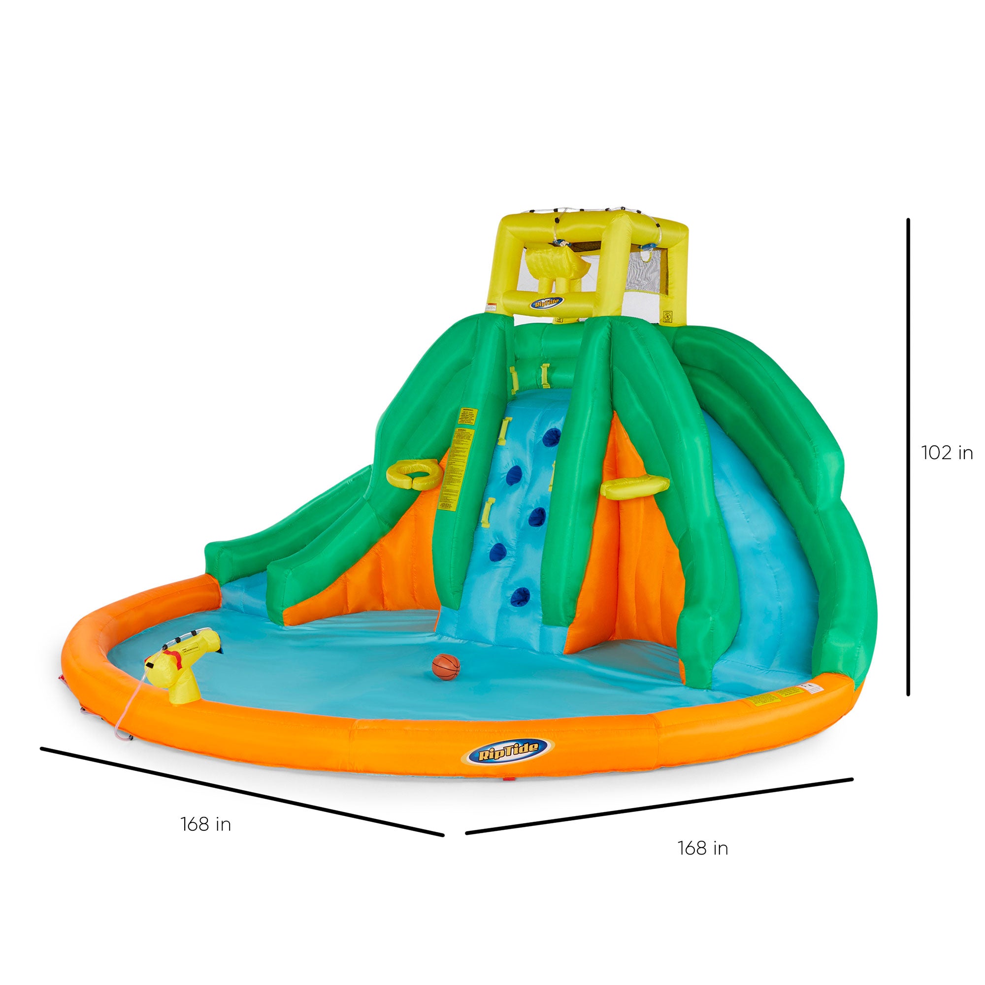 Magic Time Twin Peaks Kids Inflatable Splash Pool Water Slide Park | Open Box
