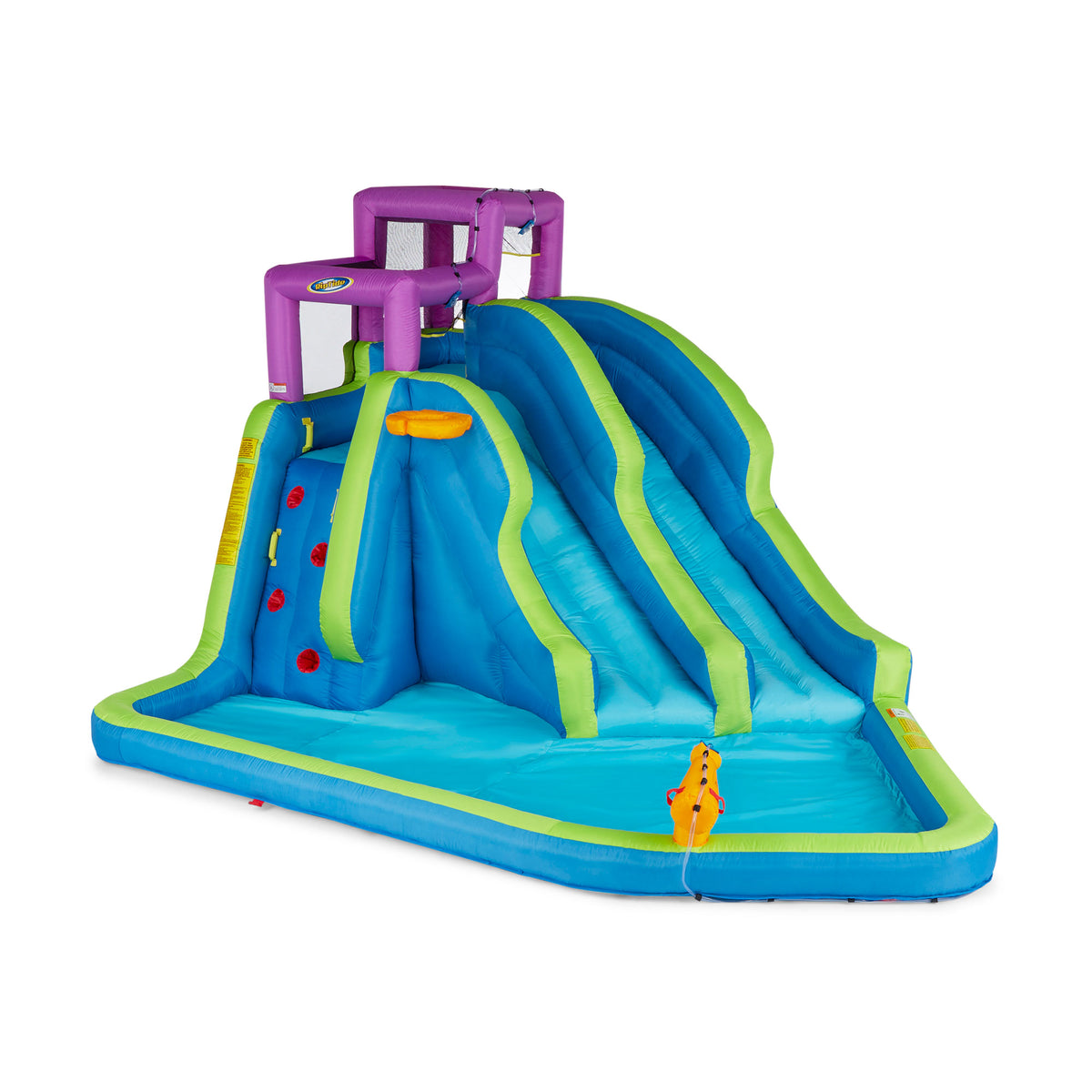 Magic Time Twin Falls Outdoor Inflatable Splash Pool Water Slide Park (Used)