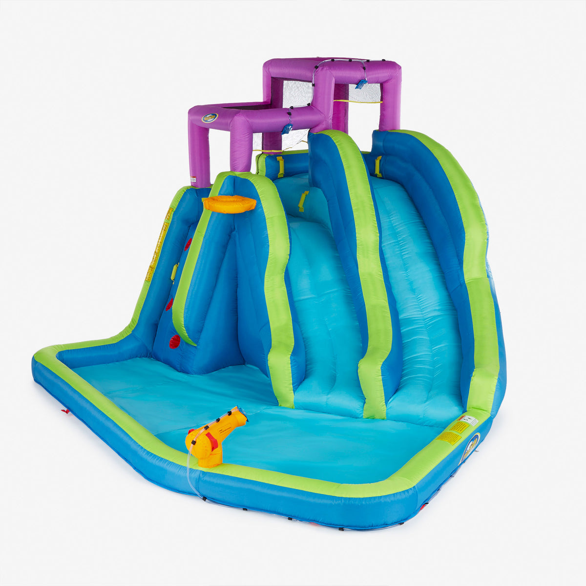 Magic Time Twin Falls Outdoor Inflatable Splash Pool Water Slide Park (Used)