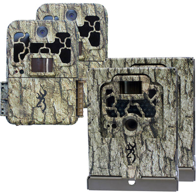 Browning Trail Cameras Spec Ops 10MP FHD IR Cams + Security Cases (Pair of Each)