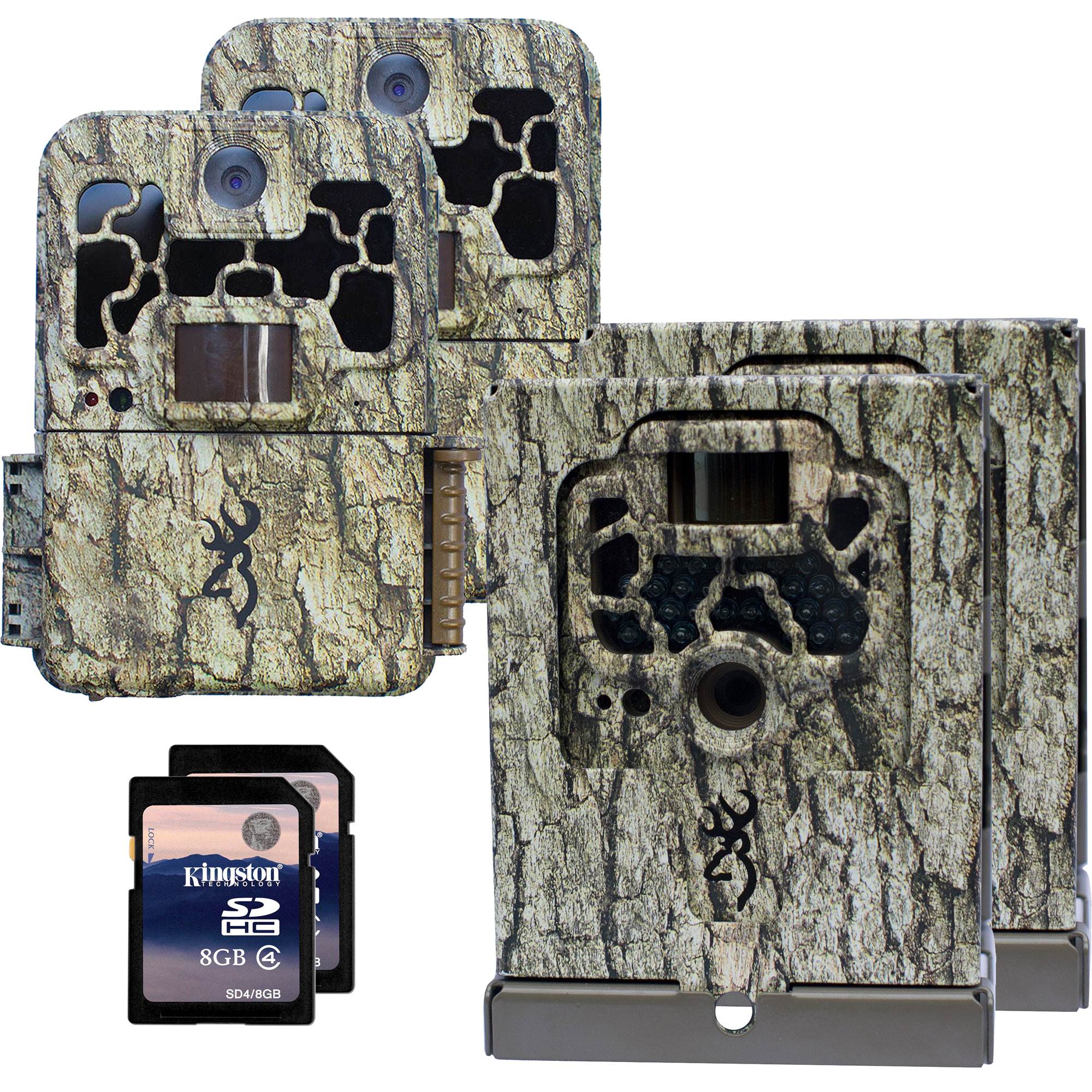 Browning Trail Cameras Spec Ops Game Cams + Security Cases + SD Cards (2 Each)