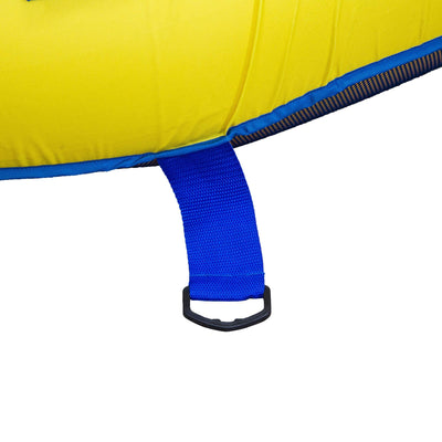 Kelsyus Big Nauti Elite 4-Person Inflatable Pool Float Tube Raft, Yellow & Blue