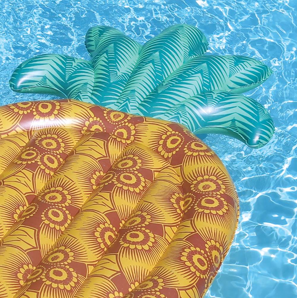 Swimline Giant Inflatable Unique Print Tropical Pineapple Pool Float | 90649