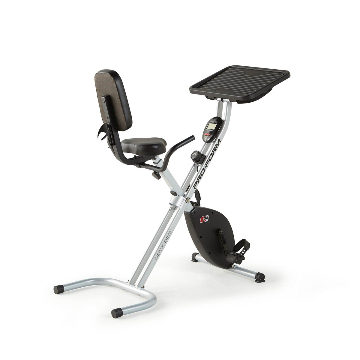 ProForm Foldable Portable Stationary Fitness Desk Exercise Bike with Desktop