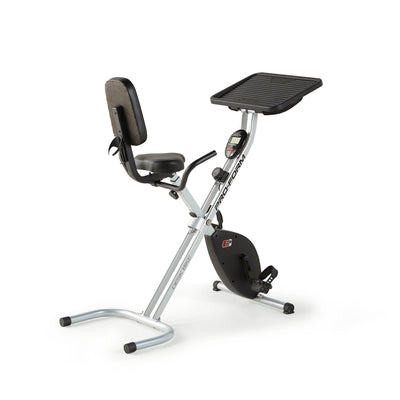 ProForm Foldable Portable Stationary Fitness Desk Exercise Bike with Desktop