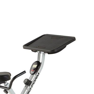 ProForm Foldable Portable Stationary Fitness Desk Exercise Bike with Desktop